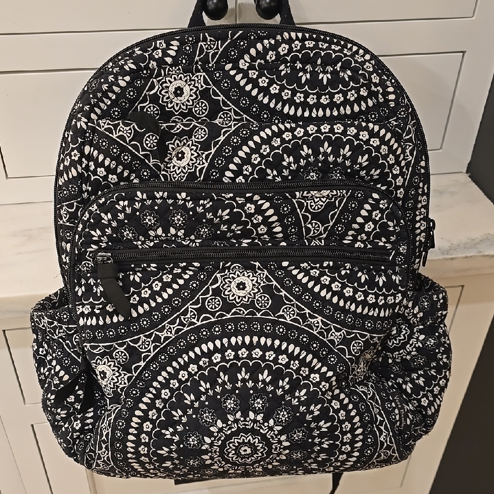 Vera Bradley Black and White Patterned Backpack
